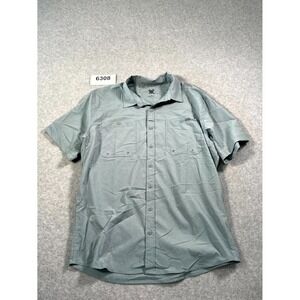 Vortex Alpine Cove SS Shirt Mens Large Shale Blue UPF Sun Protection Button Up